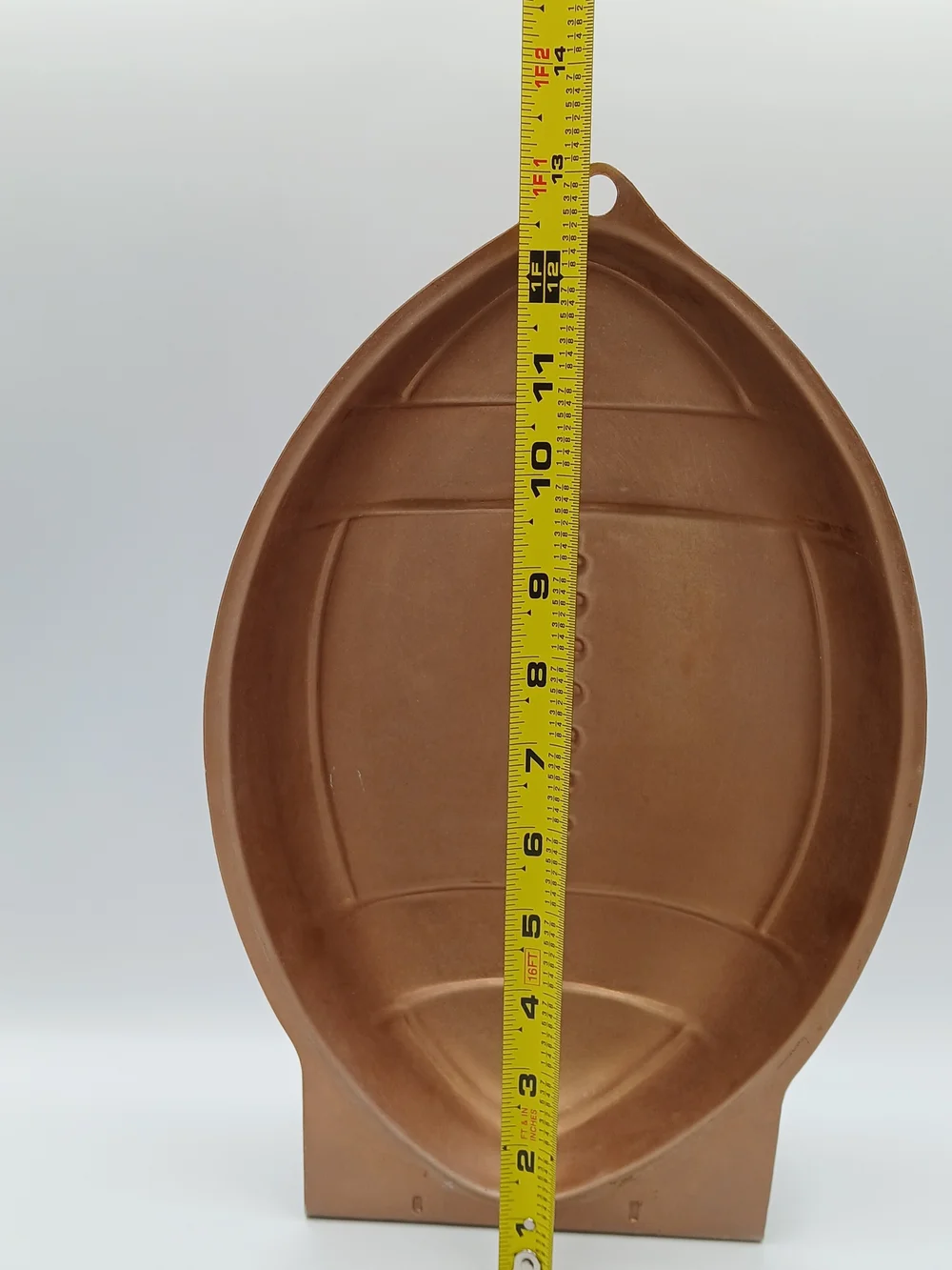 Vntg 1990 Wilton First and Ten 3D Football Cake Pan 2105-6504 Copper Color 12in